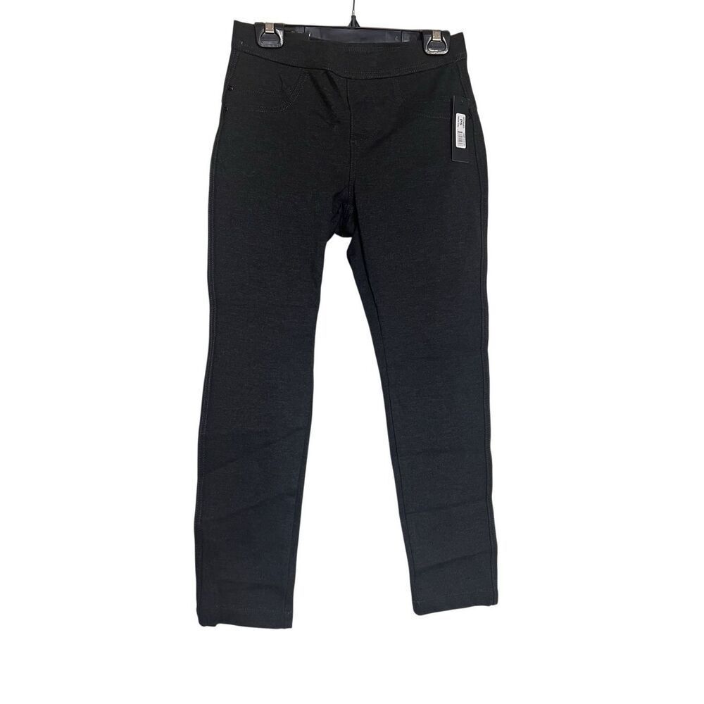 da-sh Pants Womens Size PS Heather Grey Slim Straight Pull On Ponte Casual NWT